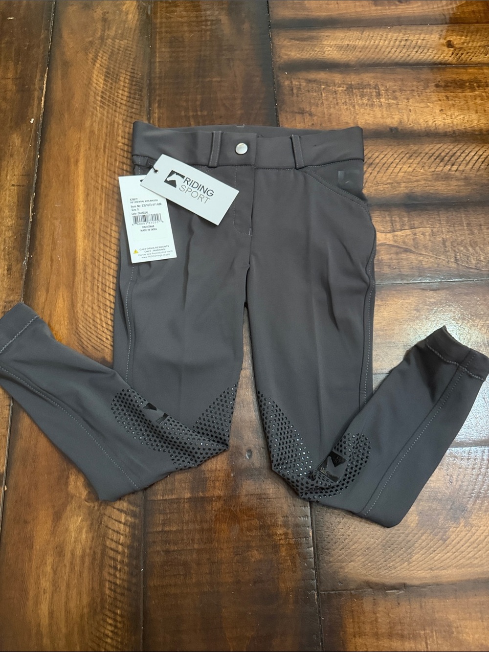 Riding Sport Youth Charcoal Riding Breeches